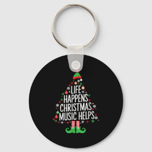Das Leben passiert Weihnachtsmusik hilft passende Schlüsselanhänger