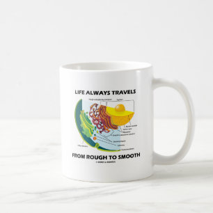 Das Leben reist immer von rauem zu glattem Tasse
