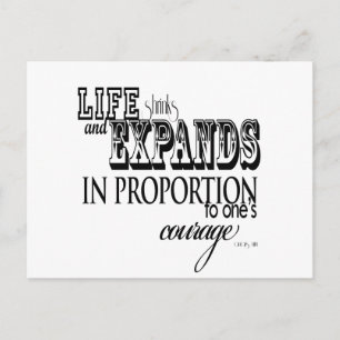 Das Leben schrumpft und weitet sich aus ... Anais  Postkarte