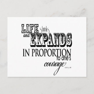 Das Leben schrumpft und weitet sich aus ... Anais  Postkarte