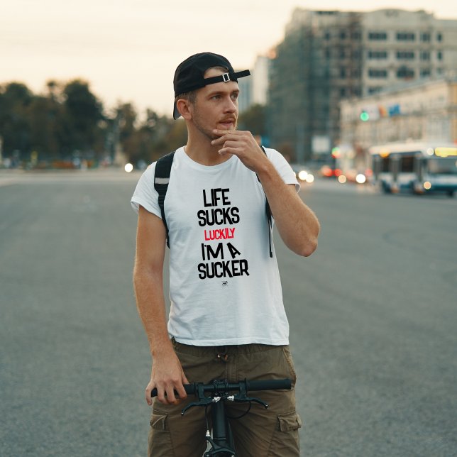 Das Leben sind zum Kotzen Witz - motivierend T-Shirt (Von Creator hochgeladen)