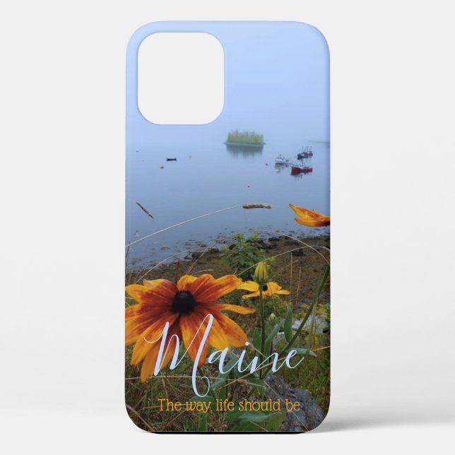Das Leben sollte orange Daisy sein, Lubec Maine Case-Mate iPhone Hülle (Rückseite)