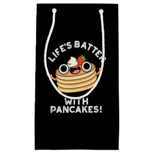 Das Leben spielt mit Pancakes Funny Food Pun Dark Kleine Geschenktüte