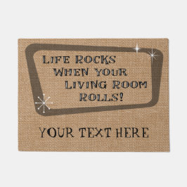 Das Leben stürzt ab, wenn Ihr Wohnzimmer rollt, in Fußmatte