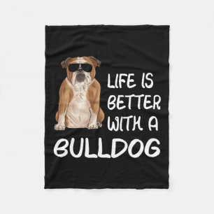 Das Leben von Bullhunden ist besser mit einem Bull Fleecedecke