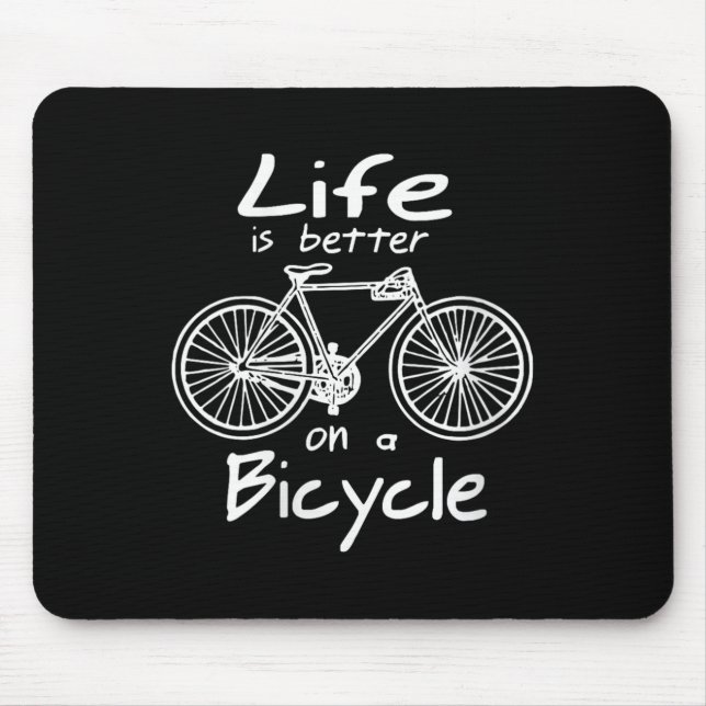 Das Leben von Frauen ist besser auf einem Fahrrad- Mousepad (Vorne)