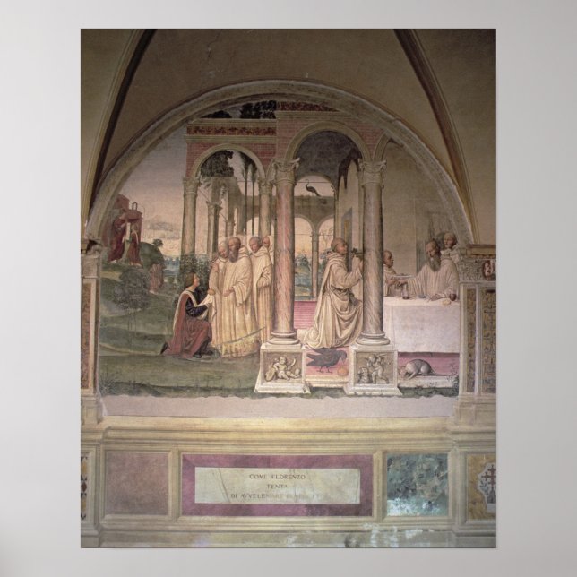 Das Leben von St. Benedikt (Fresko) (Detail) 3 Poster (Vorne)