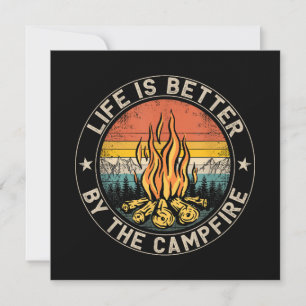 Das Leben wird besser durch das Campfire-Camping Einladung