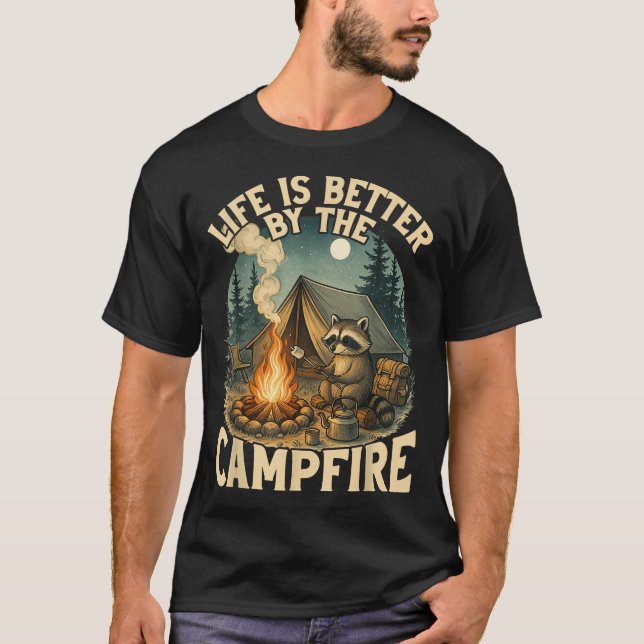 Das Leben wird besser durch das Campfire Smores Ra T-Shirt (Vorderseite)