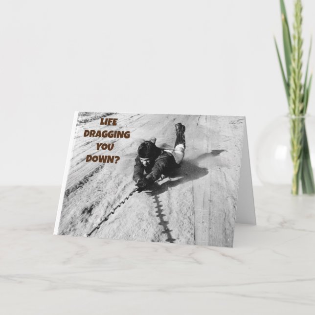 Das Leben zieht dich ab Karte (Vorderseite)