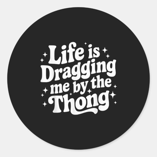 Das Leben zieht mich an den Ton Runder Aufkleber (Vorderseite)