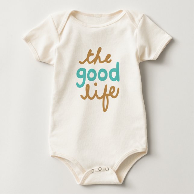 Das Leben-Zitat Baby Strampler (Vorderseite)