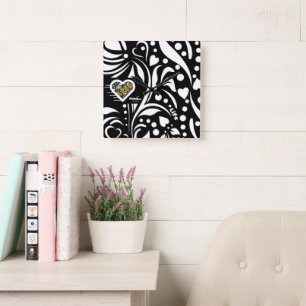 Das Leben Zitat Schwarze Mauer Uhr von Dichterin A