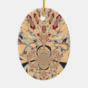 Das lebendige afrikanische Kaleidoskop: Ein Peachy Keramik Ornament