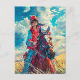 Das lebendige Anime-Abenteuer in der Natur Postkarte