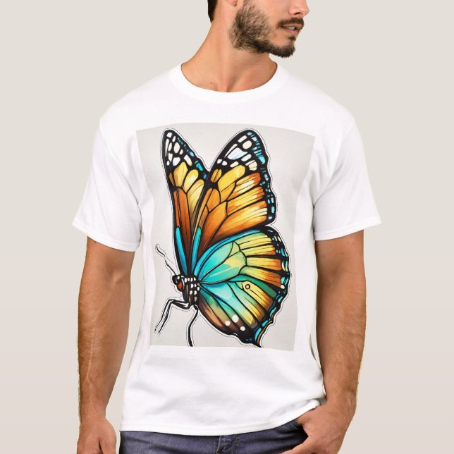 "Das lebendige Butterfly Art T-Shirt - Das Colo de (Vorderseite)