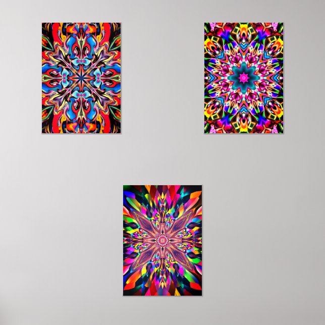 Das lebendige Kaleidoskop Art Print Set (Vorderseite)