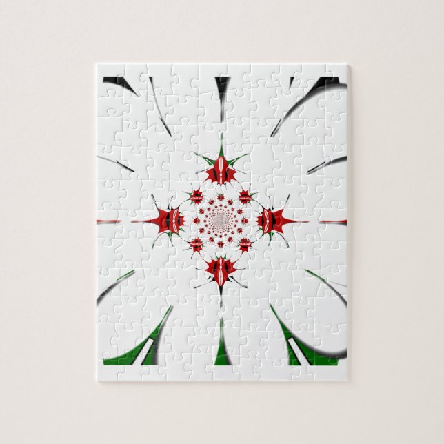 Das lebendige Kaleidoskop der Republik Kenia Schil Puzzle (Vertikal)