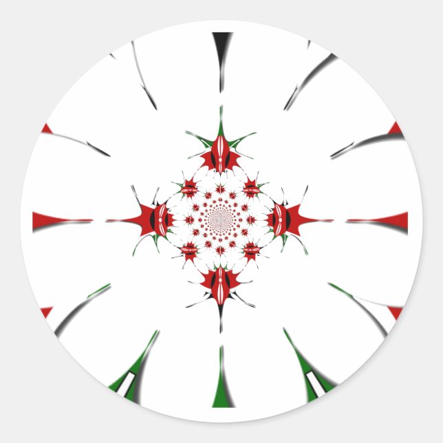 Das lebendige Kaleidoskop der Republik Kenia Schil Runder Aufkleber (Vorderseite)