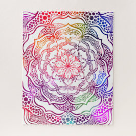 Das lebendige Mandala Colorful Chic Pink Stilvolle Puzzle