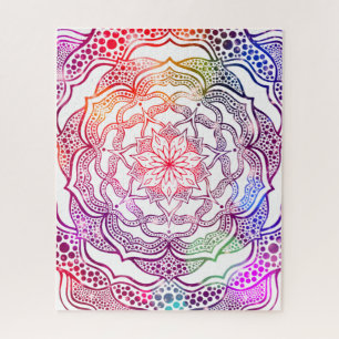 Das lebendige Mandala Colorful Chic Pink Stilvolle Puzzle