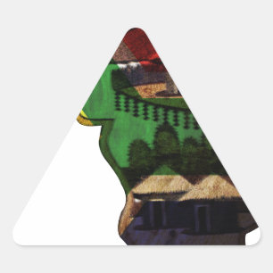 Das lebendige Mosaik Afrikas: Dekorative Musterkun Dreieckiger Aufkleber