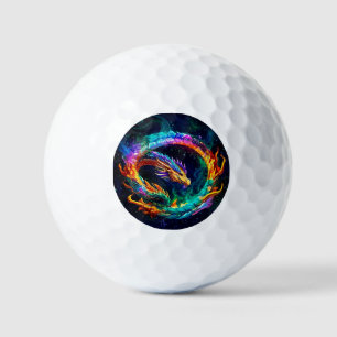 Das lebendige Ouroboros Dragon Art Symbol Golfball
