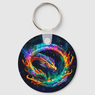 Das lebendige Ouroboros Dragon Art Symbol Schlüsselanhänger