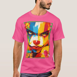 Das lebendige Punk Life Street Art Portrait T-Shirt