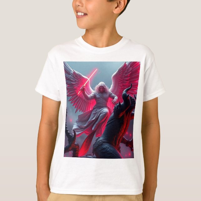 Das lebendige St. Michael-das Erzengel-Kid-T-Shirt T-Shirt (Vorderseite)