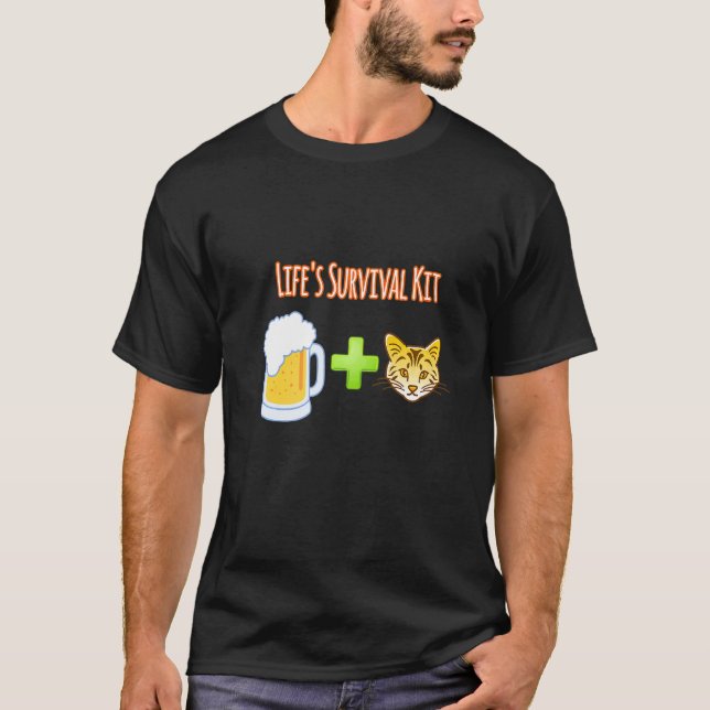 Das lebenslange Bierbäckerchen und die Katzen T-Shirt (Vorderseite)