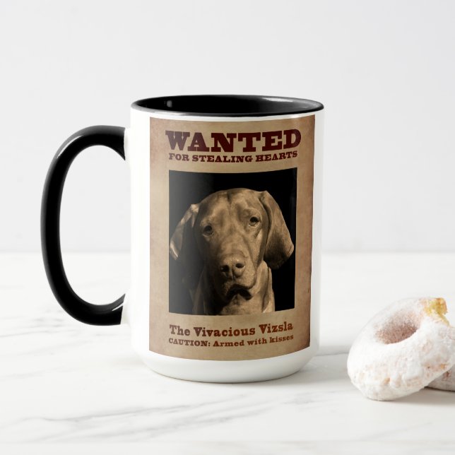 Das lebhafte Vizsla Tasse (Mit Donut)