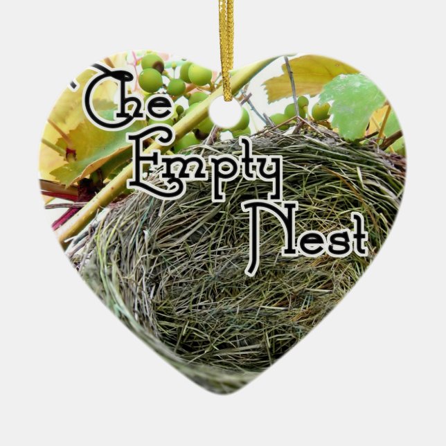 Das leere Nest Keramik Ornament (Vorne)