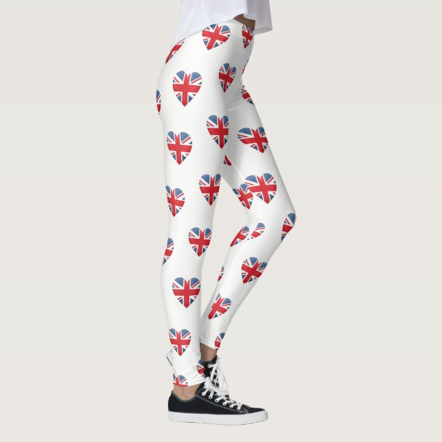 Das Leggings-Britische Herz der Frauen Leggings (Rechts)