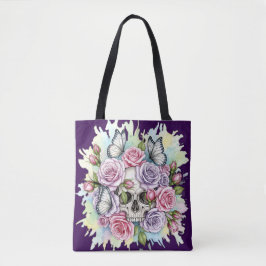 Das leichte Vermächtnis - Gothic Skull & Rose Tote
