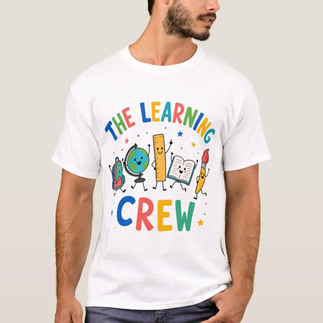 Das Lernteam Süße Schulmaterialien T-Shirt (Vorderseite)