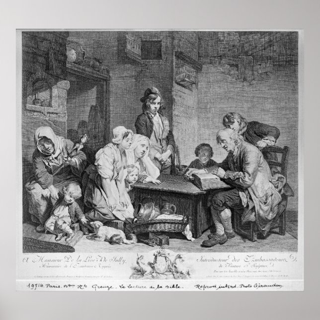 Das Lesen der Bibel Poster (Vorne)