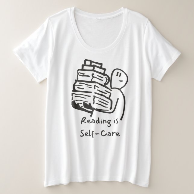 Das Lesen ist der Selbstversorger-Plus-T - Shirt f (Design vorne)