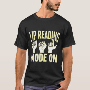 Das Lesen von Asl Hand Gesture Deaf Hörverlust Awa T-Shirt
