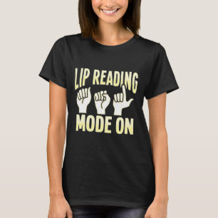 Das Lesen von Asl Hand Gesture Deaf Hörverlust Awa T-Shirt