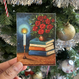 Das Lesen von Büchern zum Thema Kunst und Stillleb Poster