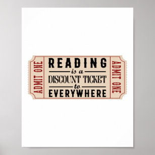 Das Lesen von Buchliteratur ist ein Ticket zum Rab Poster