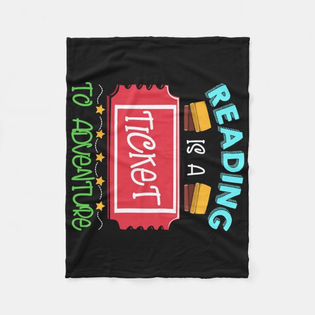 Das Lesen von Geschenken ist ein Ticket zum Abente Fleecedecke (Vorderseite)