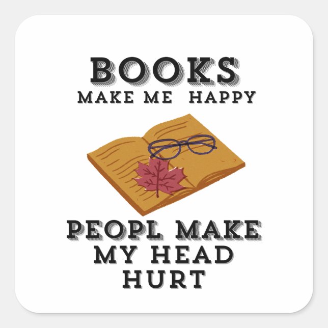 Das Lesen von Retreat-Büchern im Herbst macht mich Quadratischer Aufkleber (Vorderseite)