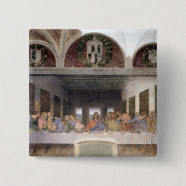 Das letzte Abendessen, 1495-97 3 Button (Vorderseite)
