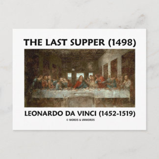 Das letzte Abendessen (1498) von Leonardo da Vinci Postkarte