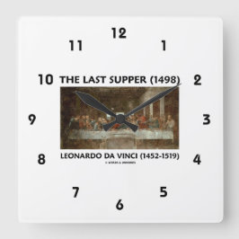 Das letzte Abendessen (1498) von Leonardo da Vinci Runde Wanduhr