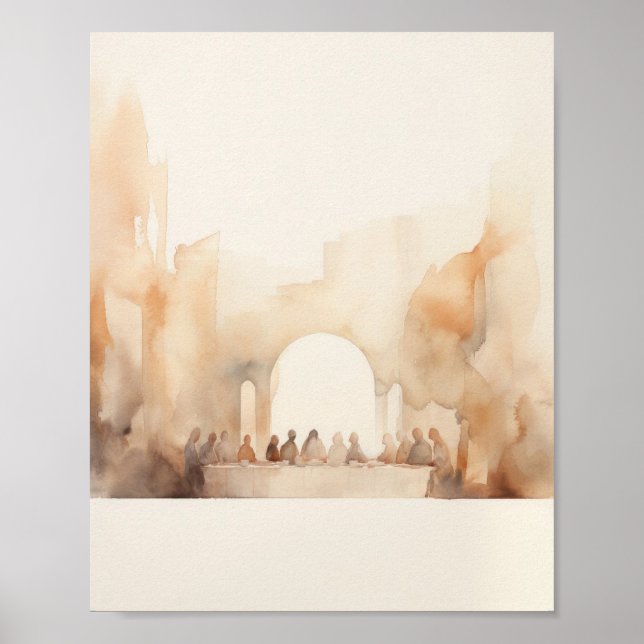 Das letzte Abendessen - Christliche Kunst im digit Poster (Vorne)