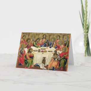 Das letzte Abendessen Feiertagskarte