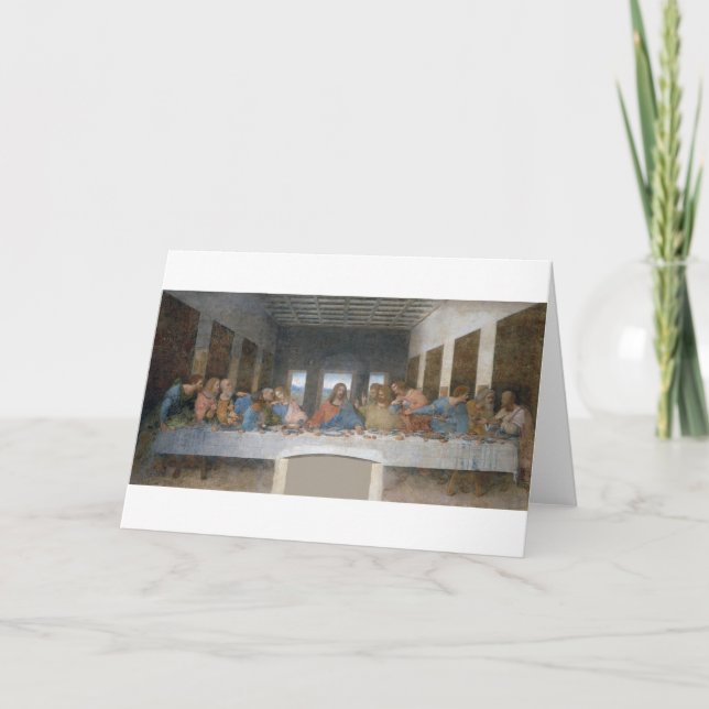 Das letzte Abendessen, Leonardo da Vinci, 1495-149 Karte (Vorderseite)